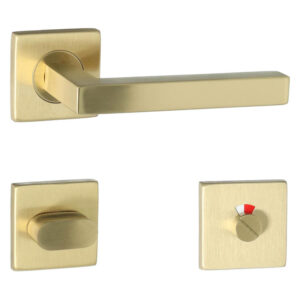HDD Pro Kubic Shape | Poignée de porte sur rosace carrée | Cuivre mat – Image 4