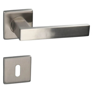HDD Cosmic | Poignée de porte sur rosace carrée | Inox – Image 2
