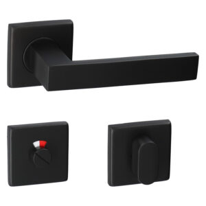 HDD Cosmic | Poignée de porte sur rosace carrée | Noir mat – Image 4