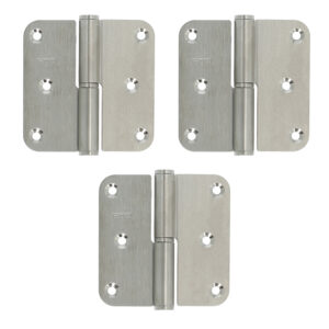 HDD Pro | Jeu de 3 paumelles | Inox | 80 x 80 mm