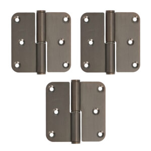 HDD Pro | Jeu de 3 paumelles | Bronze mat | 80 x 80 mm