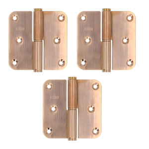 HDD Pro | Jeu de 3 paumelles | Or rose | 80 x 80 mm