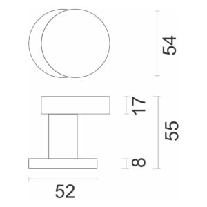 HDD Top | Bouton de porte plat incliné | Inox | Usage extérieur – Image 4