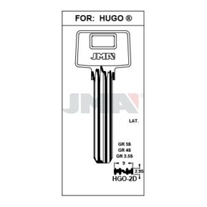 Ébauche de clé JMA HGO-2D – vue groupée