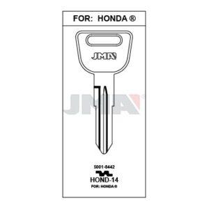 Ébauche de clé JMA HOND-14 – vue groupée