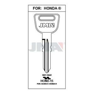 Ébauche de clé JMA HOND-15 – vue groupée