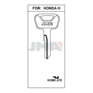 Ébauche de clé JMA HOND-27D – vue groupée