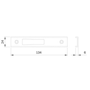 Iseo gâche inox 038090 | U24X6 | Pour pênes basculants – Image 2