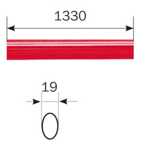 Iseo Barre de poussée pour IDEA BASE et IDEA BOLT | Longueur 1 330 mm