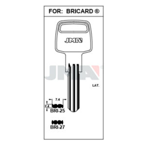 Ébauche de clé JMA BRI-27 – vue groupée