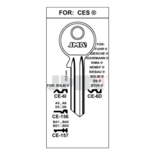 Ébauche de clé JMA CE-156 – vue groupée