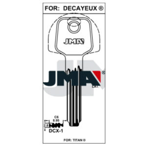 Ébauche de clé JMA DCX-1 – vue groupée