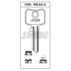 Ébauche de clé JMA WIL-68 – vue groupée