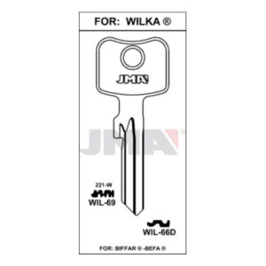 Ébauche de clé JMA WIL-69 – vue groupée