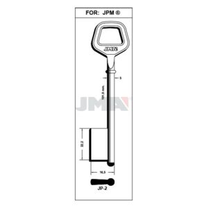 Ébauche de clé JMA JP-2 – vue groupée