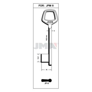 Ébauche de clé JMA JP-6 – vue groupée