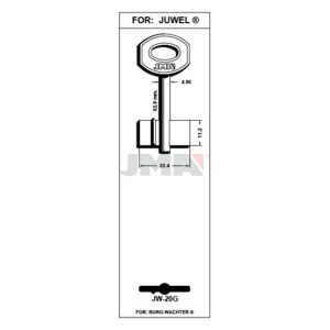 Ébauche de clé JMA JW-20G – vue groupée