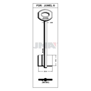 Ébauche de clé JMA JW-90G – vue groupée