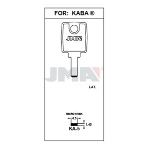 Ébauche de clé JMA KA-5 – vue groupée