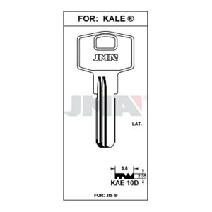 Ébauche de clé JMA KAE-10D – vue groupée