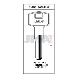 Ébauche de clé JMA KAE-14 – vue groupée
