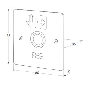Maasland KCV100 | Bouton poussoir infrarouge | À encastrer – Image 2