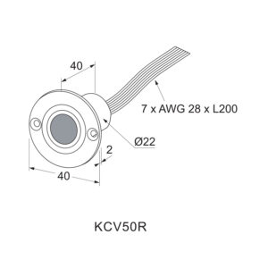 Maasland KCV50R | Bouton poussoir infrarouge | Bague de fixation en inox – Image 2