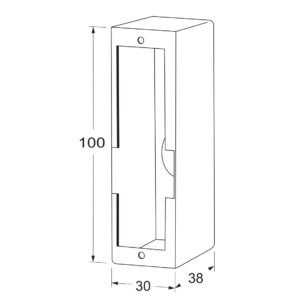 Maasland KCV80B | Boîtier en applique en inox pour bouton poussoir KCV80 – Image 2
