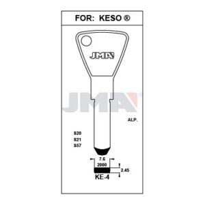 Ébauche de clé JMA KE-4 – vue groupée