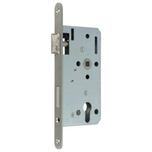 KFV 115 1/2 serrure à larder pour cylindre | Têtière bouts ronds | 72/55 | Inox