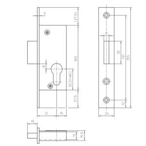 KFV 48 PZ verrou à larder pour cylindre | Boîtier ouvert – Image 3