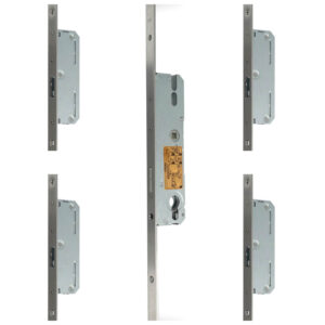 KFV AS2504OF serrure pour fenêtre coulissante | Avec 4 crochets et loquet de nuit | Inox – Image 2