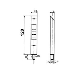 Dyla 2001 | Verrou pour vantail semi-fixe | Longueur 120 mm – Image 3