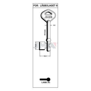 Ébauche de clé JMA LASB-3G – vue groupée