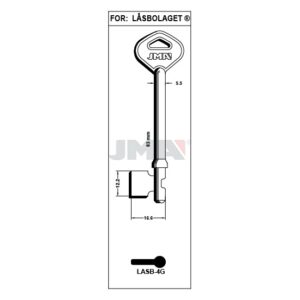 Ébauche de clé JMA LASB-4G – vue groupée