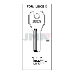 Ébauche de clé JMA LIN-13 – vue groupée