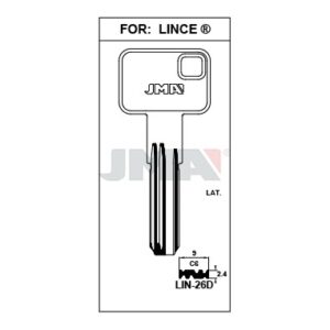 Ébauche de clé JMA LIN-26D – vue groupée