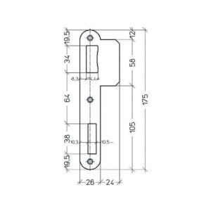 Litto PA09021 00 gâche pour portes en bois - Pour série Litto 90 – Image 2