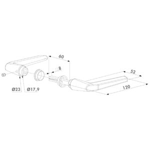 Locinox 3006M | Béquille double aluminium | Carré de 8 mm – Image 2
