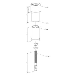 Locinox GATESTOP butée de porte caoutchouc | Aluminium avec tampon en caoutchouc – Image 2