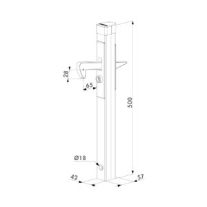 Locinox IN-GATE CATCHER arrêt de portail | Aluminium | Réglable – Image 2