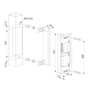 Locinox SE-R gâche électrique pour portails battants | Ruptura | Normalement ouverte | À rupture – Image 2