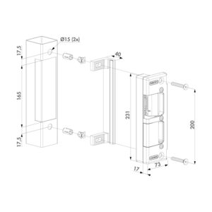 Locinox SEH-R gâche électrique à rupture | Ruptura | Normalement ouverte | Pour serrures à encastrer – Image 2