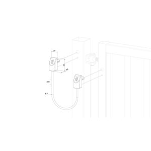 Locinox U-SAFE câble inox anti-chute | Pour portails jusqu'à 500 kg – Image 3