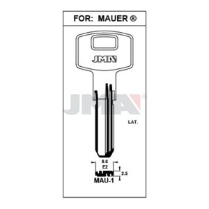 Ébauche de clé JMA MAU-1 – vue groupée