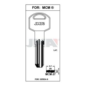 Ébauche de clé JMA MCM-27 – vue groupée