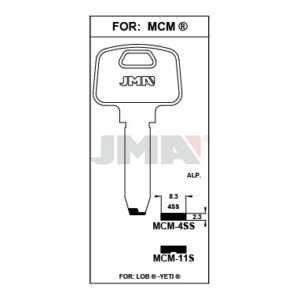 Ébauche de clé JMA MCM-4SS – vue groupée