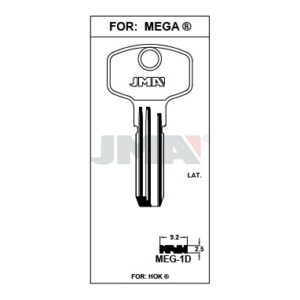Ébauche de clé JMA MEG-1D – vue groupée
