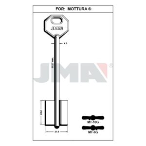 Ébauche de clé JMA MT-10G – vue groupée