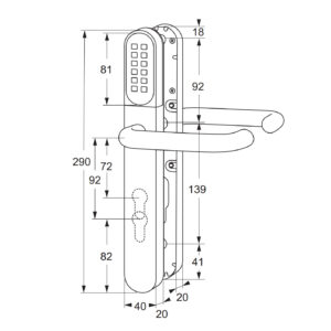 Maasland Flexess Aero Extra | Garniture à code et lecteur de carte | 250 codes utilisateurs – Image 3